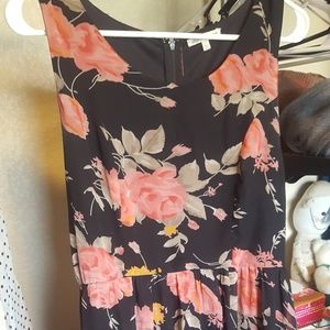 Charlotte Russe Sleeveless Floral High Low Dress L